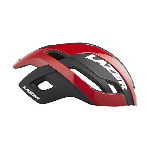 LAZER Bullet 2.0 Road Bike Helmet – Bicycling Helmets for Adults – Men & Women’s Cycling Aerodynamic Head Protection -Rear Light, Reflective Stickers, Magnetic Lens, Red, Small