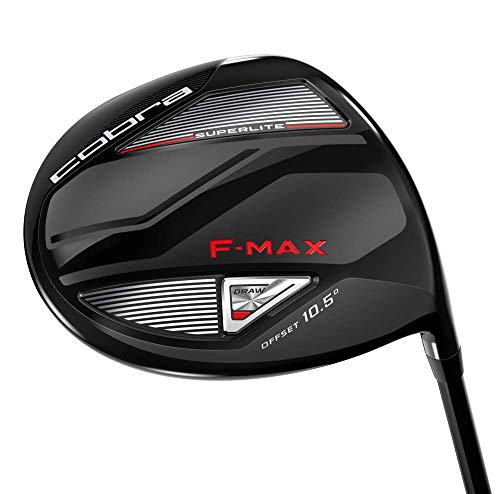 Cobra Golf 2019 F-Max Superlite Offset Driver Black-Red (Men's, Left Hand, Graphite, Senior Flex, 10.5)