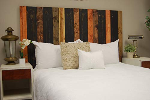 Cabin Mix Headboard King Size, Hanger Style, Handcrafted. Mounts on Wall. Easy Installation