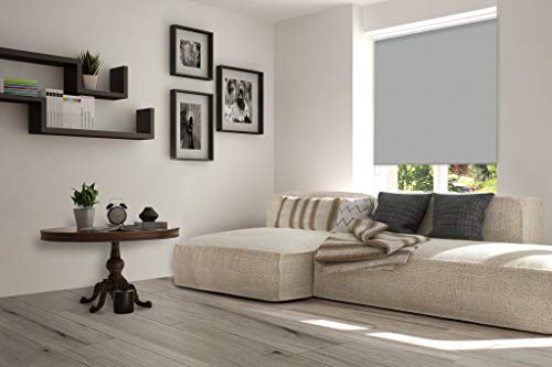 Springblinds 100% Blackout Battery Running Motorized Roller Shade W/ Remote Control Cordless Polyester Custom Size Shades Child Safety