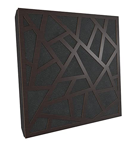 (4 Pack) — Sound Absorption-Diffuse Acoustic Panel «Skyross» | 19.7''x19.7''x2.1" | Absorption - Diffusion - Reflection - Soundproofing - Insulation | Wood laminated: (Wenge)