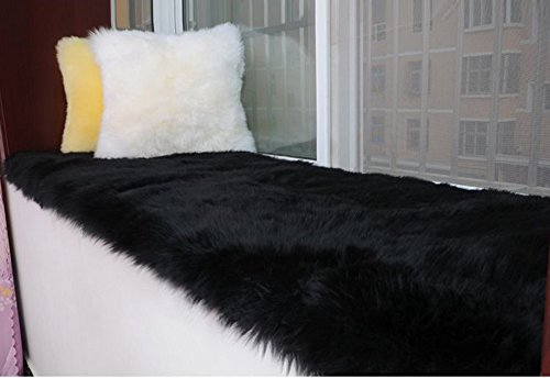 Meng Ge Luxury Soft Faux Sheepskin Fur Area Rugs for Bedside Floor Mat Plush Sofa Cover Seat Pad for Bedroom