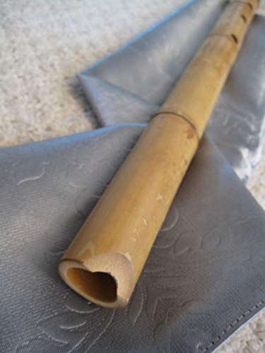 1.8 Pentatonic Shakuhachi w. Root End 5 Holes, natural shakuhachi style mouthpiece - Matake bamboo Zen Instrument