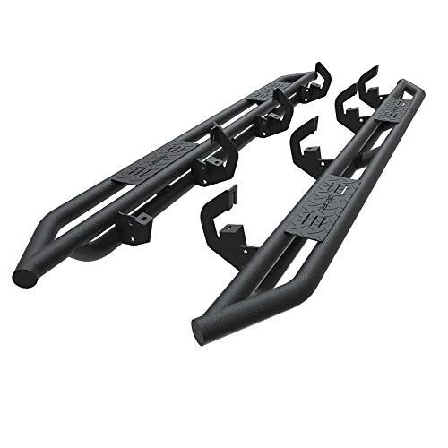 oEdRo 6" Side Step ,Unique Multi-layerTextured Black Running Boards Nerf Bars