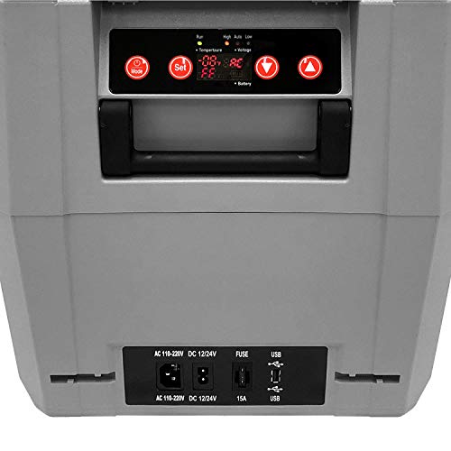 Whynter FMC-350XP 34 Quart Compact Portable Refrigerator, AC 110V/ DC 12V True Freezer for Car, Home, Camping, RV-8°F to 50°F, Gray