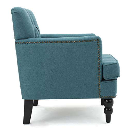 Christopher Knight Home Malone Fabric Club Chair, Dark Teal