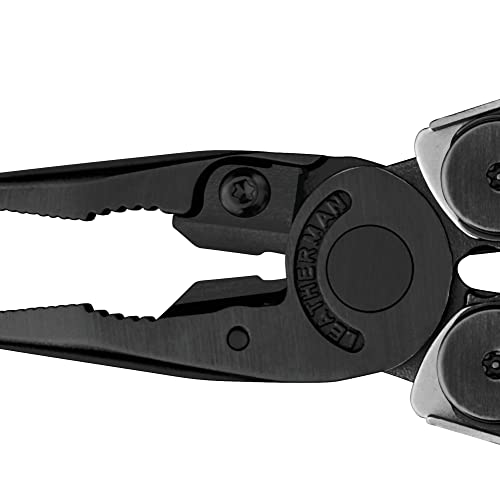 LEATHERMAN, Wave Plus Multitool with Premium Replaceable Wire Cutters and Spring-Action Scissors, Built in the USA, Limited Edition Black/Silver with Nylon Sheath