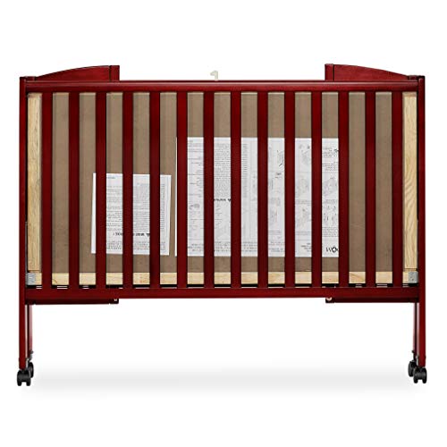 Dream On Me Folding Full Size Crib, Steel Grey