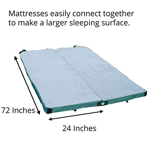 LaidBackPad Memory Foam Camping Sleeping Pad - Memory Foam Mattress for Camping, with Built-in Mattress Connector, The Most Comfortable Portable Sleeping Pad- 24 x 72 x 2⅜ Inches, 8.5 lbs