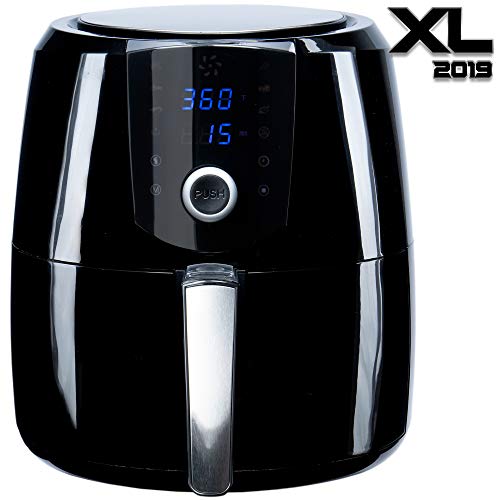 Air Fryer XL Best 5.5 QT Extreme Model 8-in-1 By Family Size Huge Capacity W/ Pizza Pan 50 Recipes Cook Book Toaster Rack Cooking Divider
