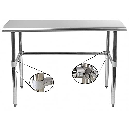 18" x 84" Open Base Stainless Steel Work Table | Residential & Commercial | Food Prep | Heavy Duty Utility Work Station | NSF