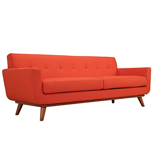 Modway Engage Upholstered Sofa in Sunny