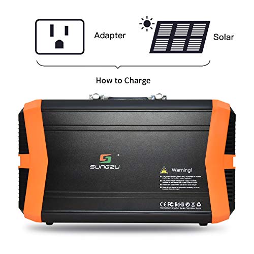 SUNGZU Portable Power Station 500W Power Supply, Generator for Outdoors Camping CPAP Power Outages Emergency (KA500)