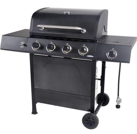 RevoAce 4-Burner LP Gas Grill with Side Burner, Pewter Fleck