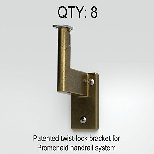 18 ft. Handrail Kit Shipped in 3 Pieces with Splices. Architectural Bronze Anodized Aluminum