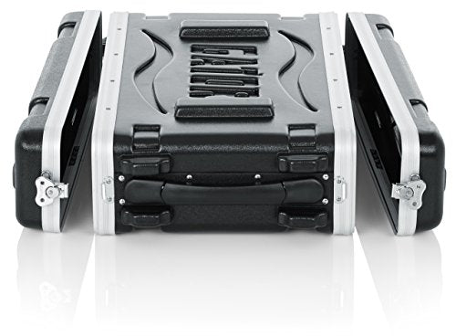 Gator Cases Lightweight Molded 2U Rack Case with Heavy Duty Latches; Shallow 14.25" depth (GR-2S)