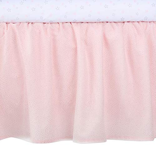 Lambs & Ivy Signature Swan Princess Pink Sateen 3-Piece Baby Crib Bedding Set