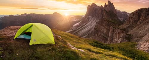 2 Person Backpacking Tent with Footprint - Lightweight Zion Two Man 3 Season, Waterproof, Ultra Compact 2p Freestanding Backpack Tents for Camping and Hiking by Hyke & Byke (Lime Green)