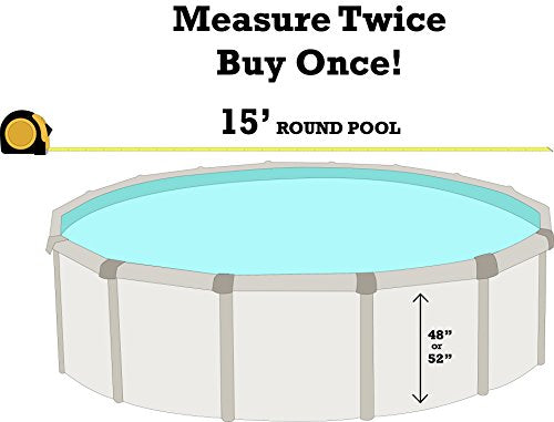 Smartline Antilles Dolphin 15-Foot Round Liner | Overlap Style | 48-to-52-Inch Wall Height | 25 Gauge Virgin Vinyl | Designed for Steel Sided Above-Ground Swimming Pools