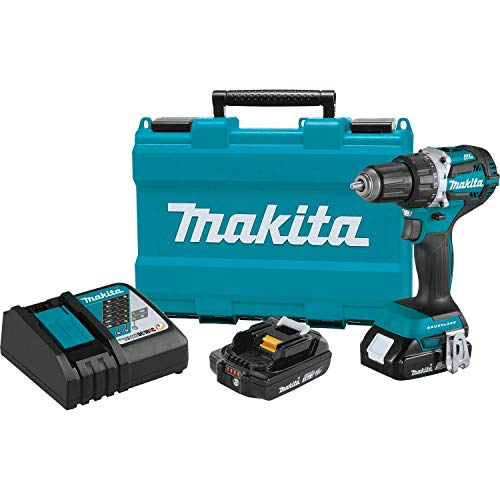 Makita XFD12R 18V LXT Lithium-Ion Compact Brushless Cordless 1/2" Driver-Drill Kit (2.0Ah),