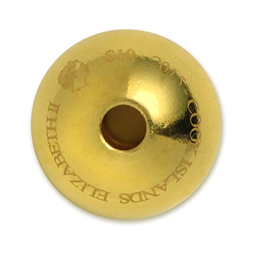 2015 CH 2 gram Cook Islands $10 Gold Sphere Coin Valcambi Gold Brilliant Uncirculated