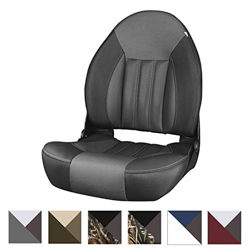 Tempress ProBax Orthopedic Folding High Back Boat Seat (White/Blue/Carbon)