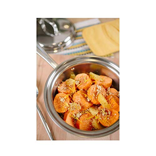 360 Stainless Steel Sauce Pan With Lid, Surgical Grade, Induction Cookware, Waterless, Dishwasher Safe, Oven Safe, Professional Grade. 3 Quart