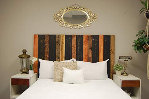 Cabin Mix Headboard King Size, Hanger Style, Handcrafted. Mounts on Wall. Easy Installation