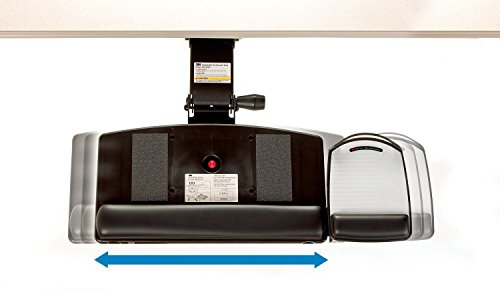 3M Keyboard Tray, Just Lift To Adjust Height And Tilt, Mouse Platform Include Gel Wrist Rest And Precise Mouse Pad, (AKT150LE)