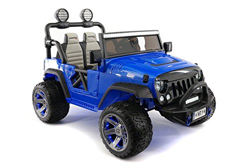 Moderno Kids Explorer 2Seater 12V Power Children Ride-On Car Truck w/ R/C Parental Remote Blue