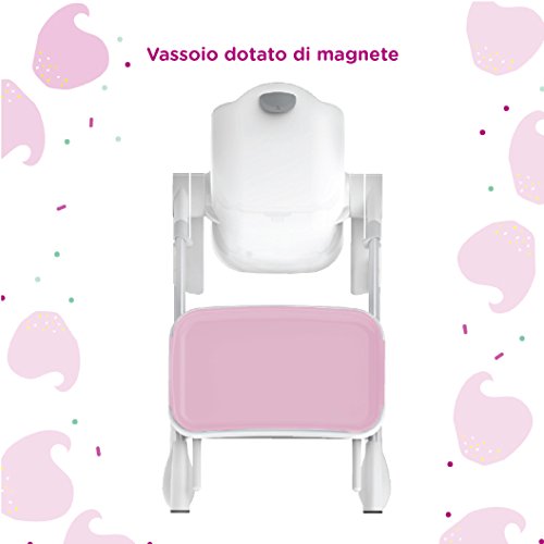 Oribel Cocoon 3-Stage Easy Clean, Contemporary High Chair (Pink)