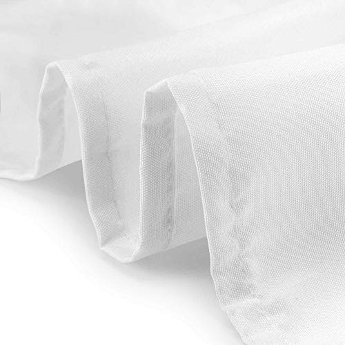 Lann's Linens - 10 Premium 120" Round Tablecloths for Wedding/Banquet/Restaurant - Polyester Fabric Table Cloths - White