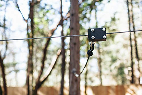 ZLP Manufacturing 150 FT to 500 FT Ultimate Torpedo Zip Line Kit - 5/16" Galvanized Aircraft Cable for 350 lb. Weight Limit