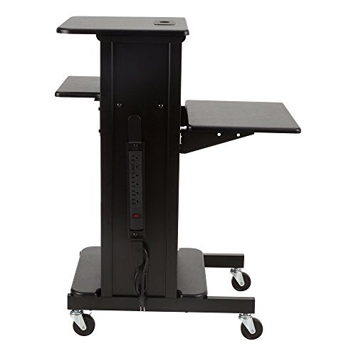 Norwood Commercial Furniture NOR-TY1000BK-SO Laptop Caddy Cart Presentation Station, black
