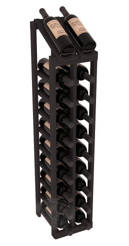 Wine Racks America Pine 2 Column 10 Row Display Top Kit. Black Stain