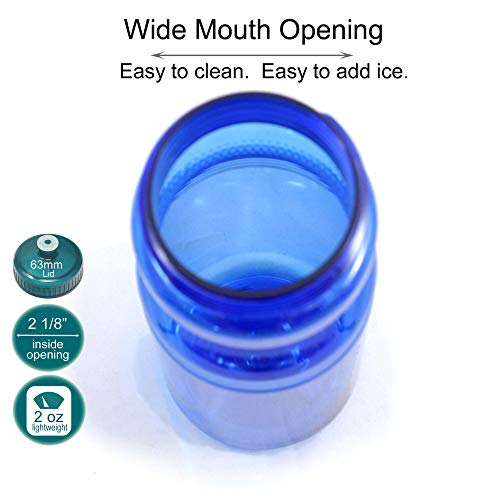 Rolling Sands BPA-Free 24 Ounce Blue Water Bottles, Bulk 100 Pack, Made in USA