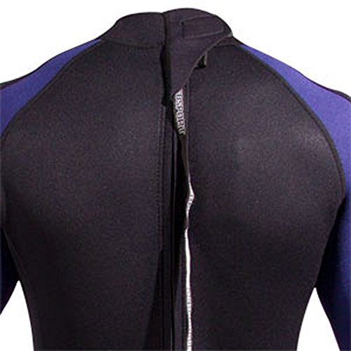 NeoSport Wetsuits Men's Premium Neoprene 7/5 mm Full Suit, Blue Trim, X-Large - Diving, Snorkeling & Wakeboarding