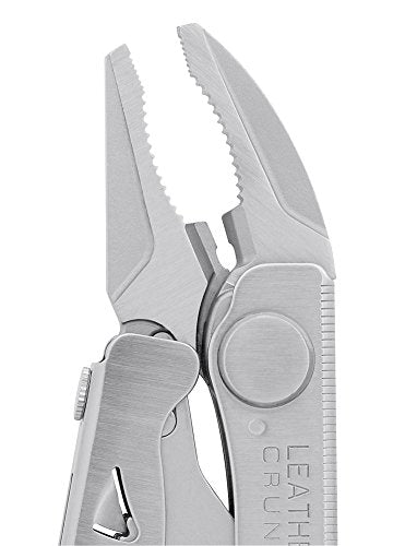 LEATHERMAN, Crunch Multitool with Folding Locking Pliers and Pin Vise, Stainless Steel with Nylon Sheath (FFP)