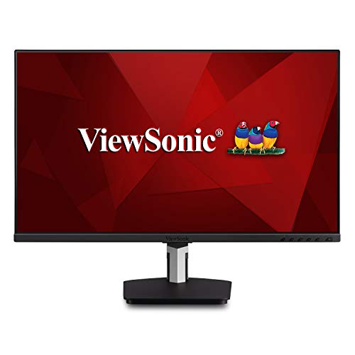 ViewSonic TD2455 24 Inch 1080p IPS 10-Point Multi Touch Screen Monitor with Advanced Dual-Hinge Ergonomics USB C HDMI and DisplayPort Out, Black