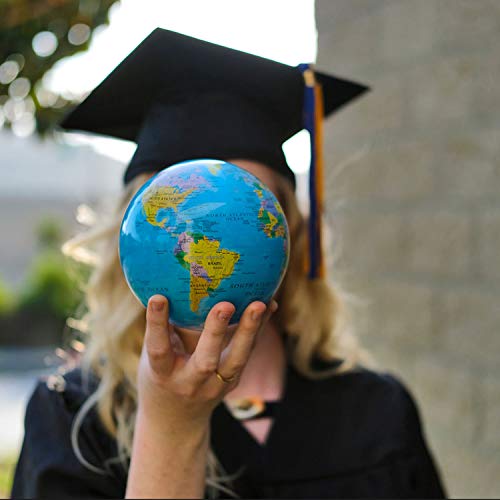 MOVA 4.5" Blue with Political Map Globe
