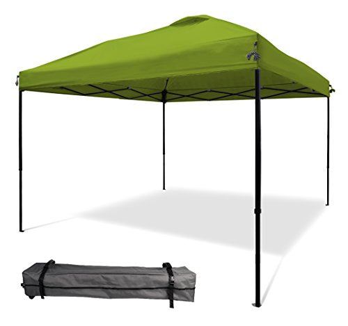 XGEAR 10'x10' Pop UP Canopy Tent Instant Shelter Straight Leg with Wheeled Carry Bag,Green