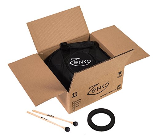 ZENKO AKEBONO - Steel Tongue Drum - 9 tones - Intuitive musical instrument - Deluxe gig bag, support and mallets included