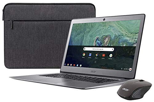 2019 Chromebook 14inch Business Laptop, Intel Celeron N3160 Quad-Core 4GB RAM, 32GB SSD Grey with Accessories