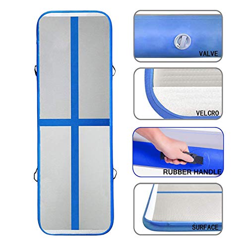 MELCHEF 10ft/13ft/16ft/20ft Air Track Inflatable Gymnastics Tumbling Air Track Mat with Electric Air Pump for Cheerleading/Practice Gymnastics/Beach/Park/Home Use