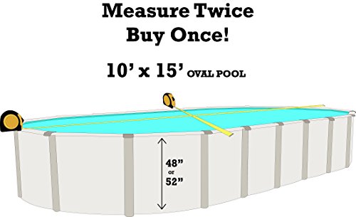 Smartline Caribbean 21-Foot-by-41-Foot Oval Overlap Liner | 48-to-52-Inch Wall Height | 25 Gauge Virgin Vinyl | Designed for Steel Sided Above-Ground Swimming Pools | Universal Gasket Kit Included