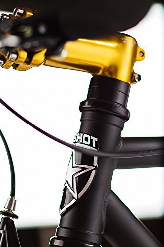 Big Shot Bikes Single Speed or Fixed Gear Custom Fixed Gear Bikes Matte Black & Gold Accents