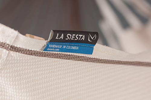 LA SIESTA Habana Nougat - Organic Cotton Kingsize Hammock Chair with Vela Sustainable Wood Stand