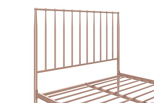 Novogratz Nicole Metal Bed with Storage, Pink, Full