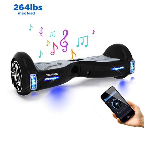 TOMOLOO Hover Boards for Kids, Hoverboard Adult with Bluetooth Speaker and LED Light, 6.5" Two Wheels Self Balancing Hoverboard Electric Scooter