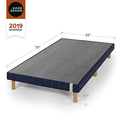 Zinus 11 Inch Quick Snap Standing Mattress Foundation/Low profile Platform Bed/No Box Spring needed, Navy, Twin XL